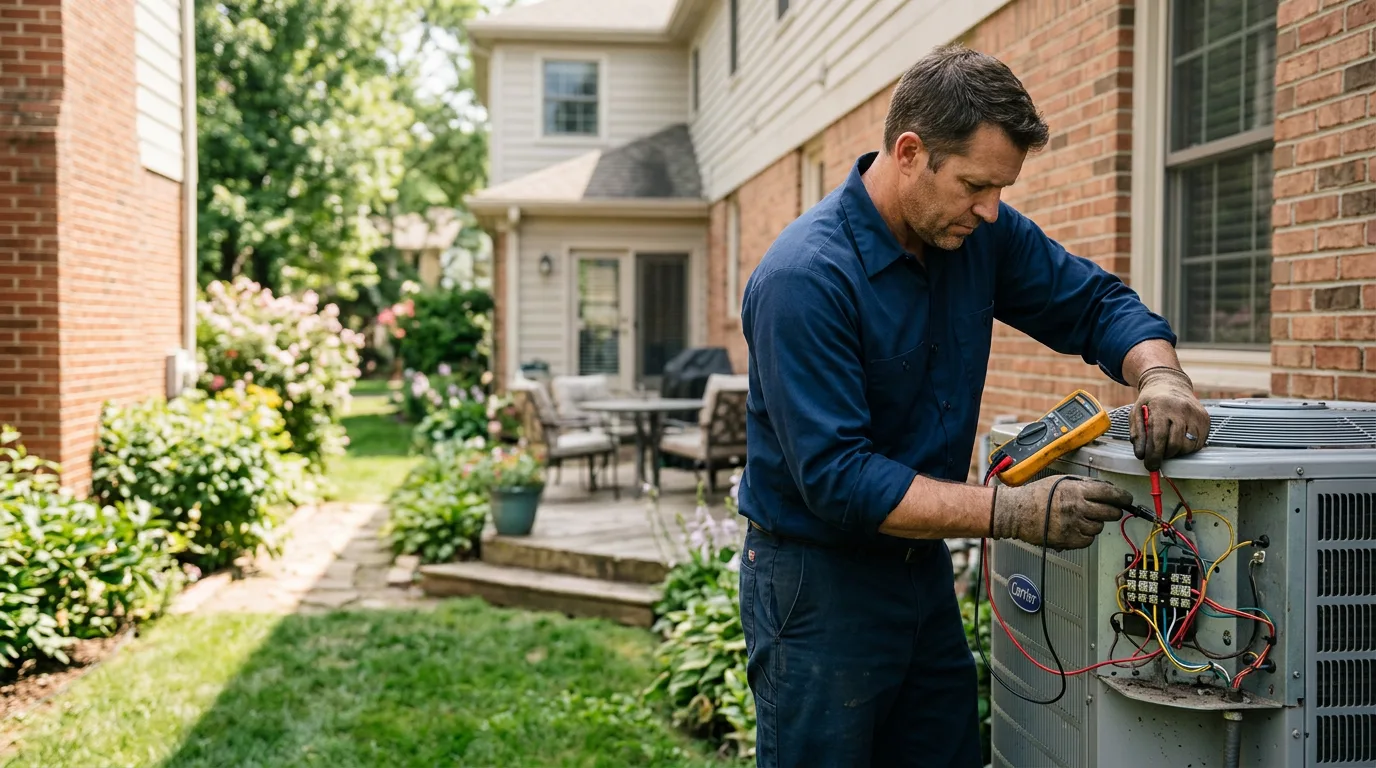 HVAC technician working near Adams Center, NY